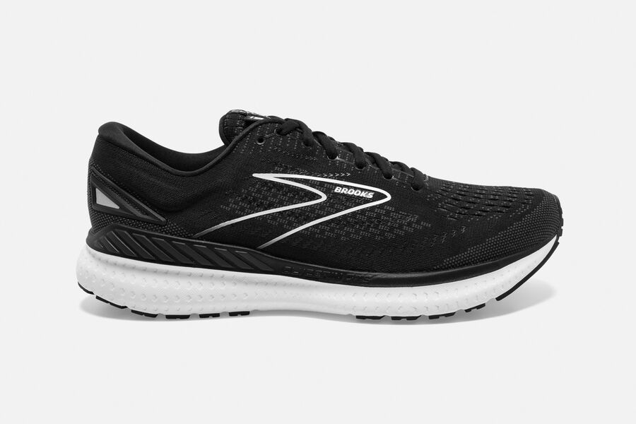 Brooks Running Shoes Womens Black/White - Glycerin GTS 19 Road - 7236-AIQLZ